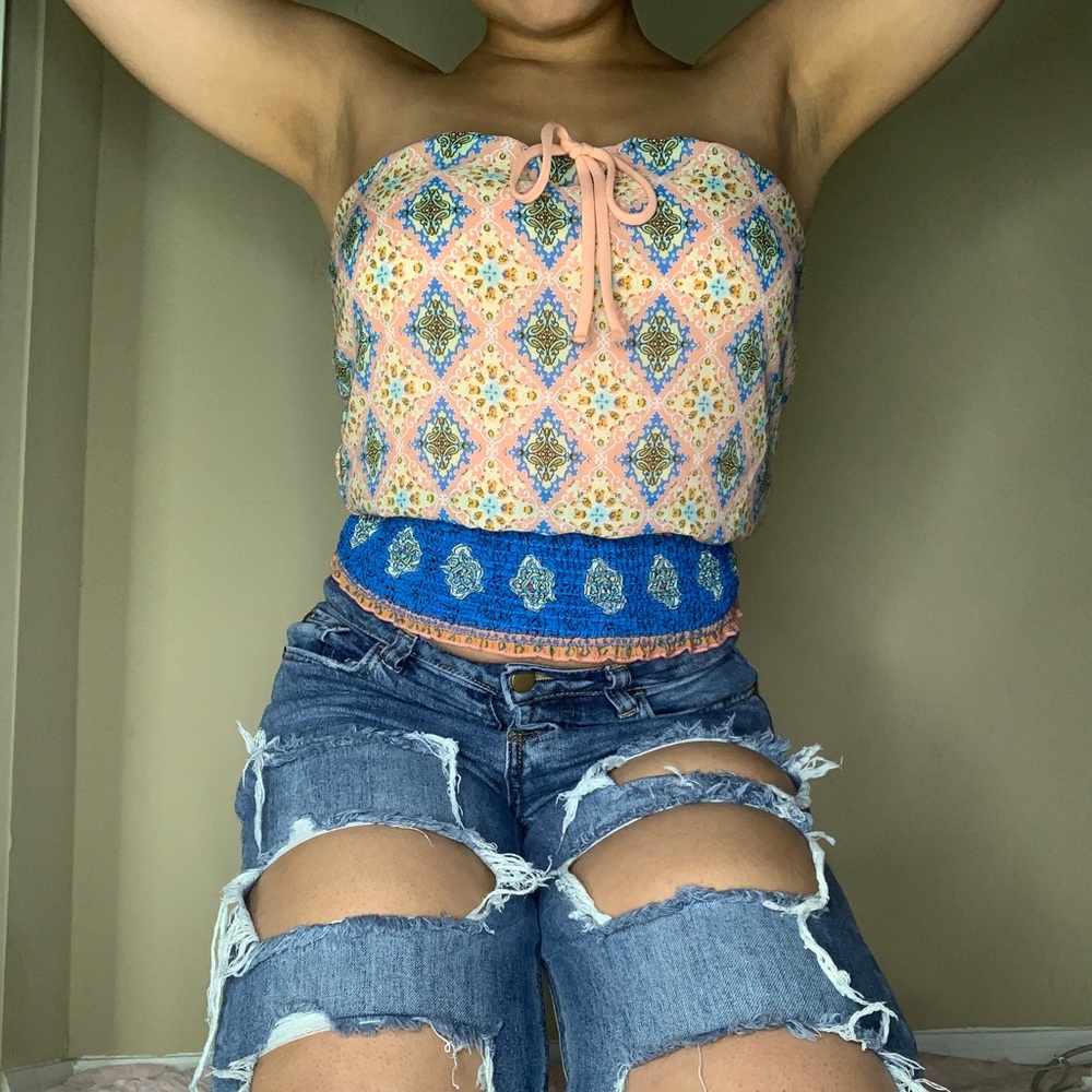 Strapless Crop Top